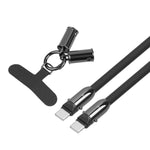 Cablu USB C 2 în 1, 1,2 m, negru