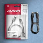 BUCM2-CM10AB USB-C - Cablu USB-C, 1.0m încărcare 5A, ALU, 240W PD, împletit, USB2.0, negru