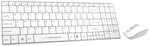 SET TASTATURĂ WIRELESS SLIM + MOUSE 2.4 GHz EK122W LIBERTY ALB