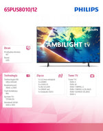 Televizor LED de 65 de inci 65PUS8010/12