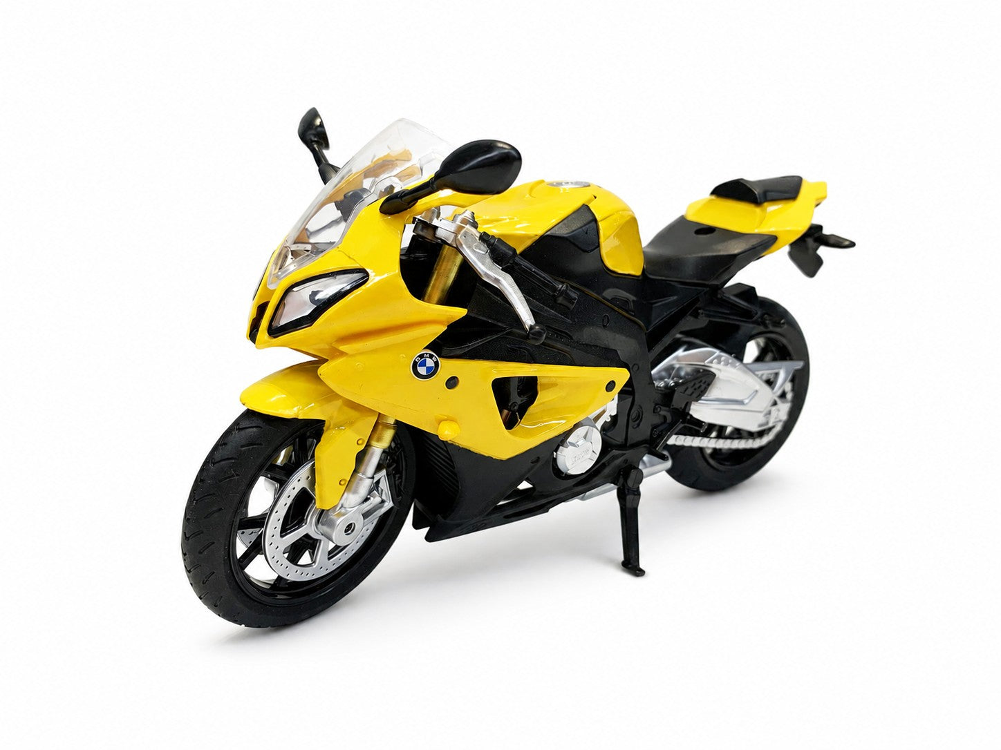 Motocicletă MSZ 1/12 BMW S1000 RR galbenă