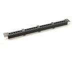 Patch panel 19" 24 porturi, cat.5e, U/UTP, 1U, negru (complet)