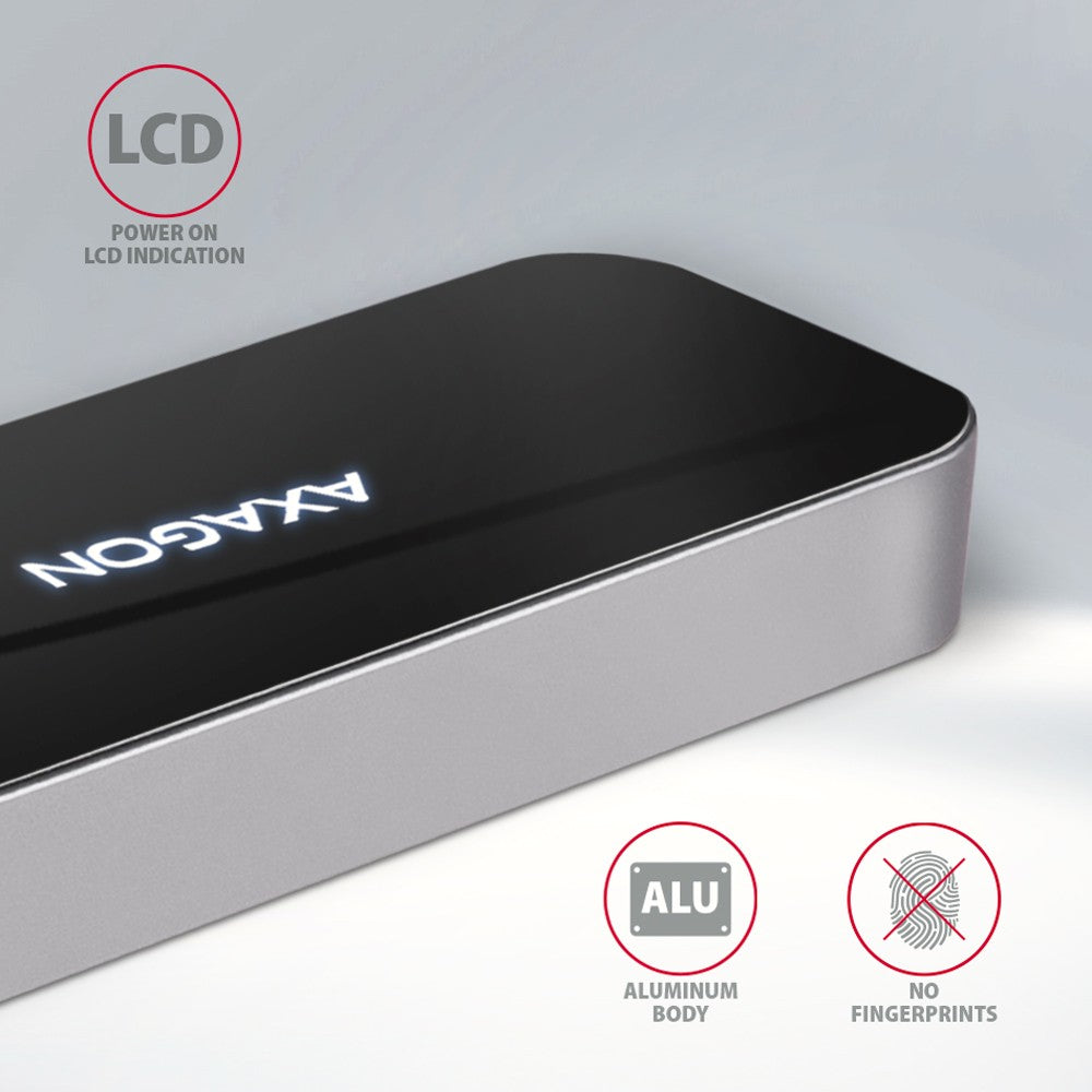 HMC-6H4A Hub portabil 4x USB-A + HDMI, USB-C 3.2 Gen 1, PD 100W, cablu USB-C 20cm