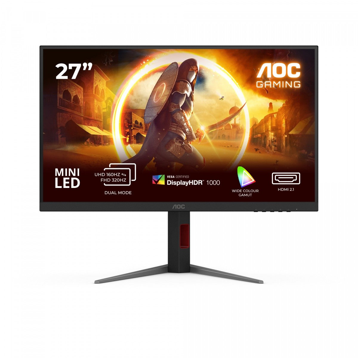 Monitor U27G4XM, 27 de calibri, IPS rapid, 4K, 160Hz, Mini LED, HDMI, DP, Pivot