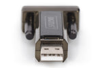 Convertor/adaptor USB-A 2.0 mascul la RS232 (DB9) mascul | Chipset Prolific PL2303GT | Montare cu șuruburi | cu cablu suplimentar de 0,8 m