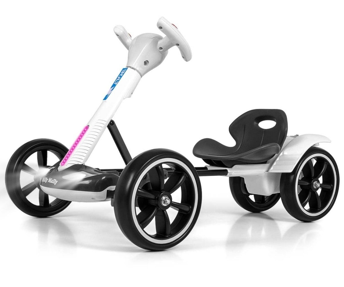 Kart Bolt cu baterii, alb