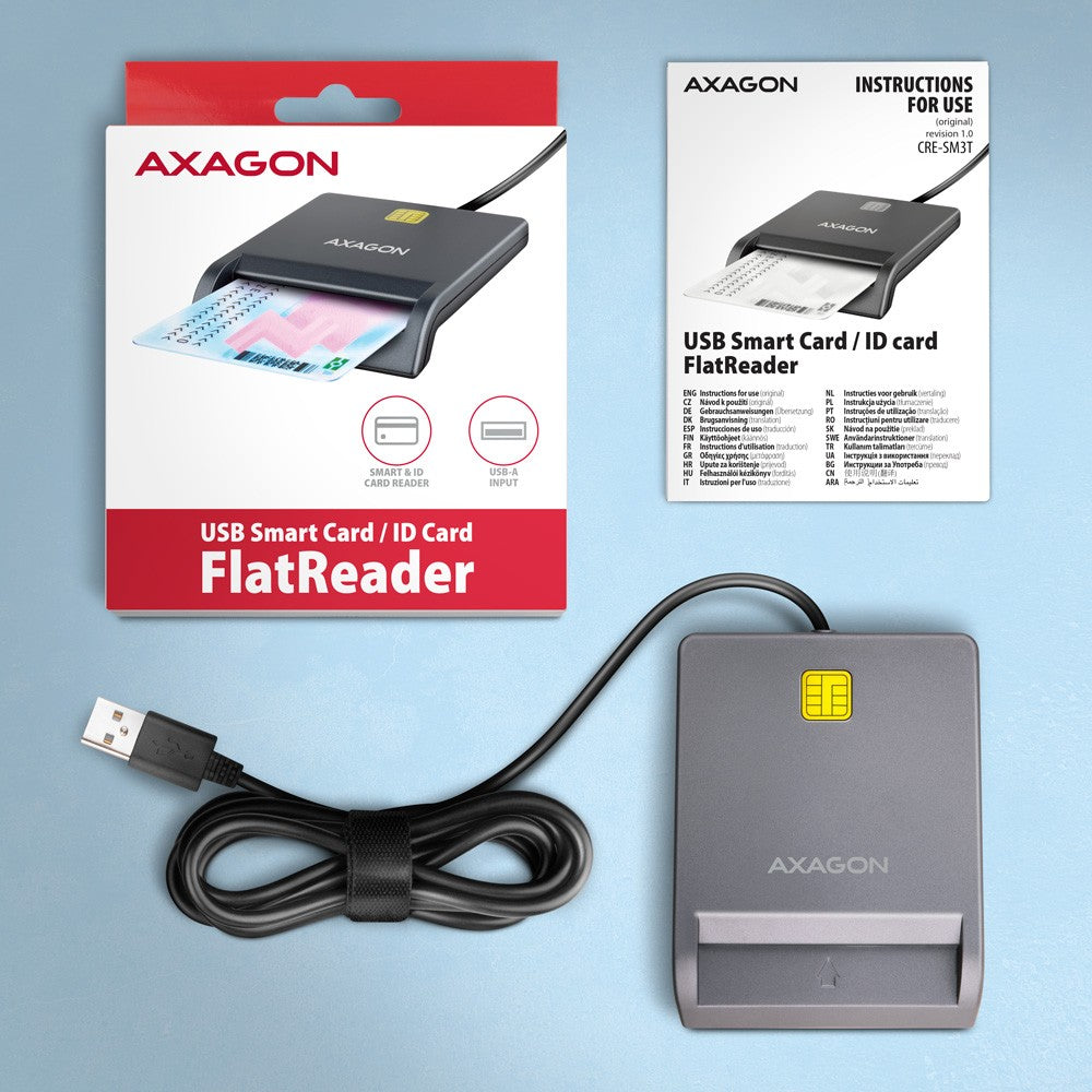 Cititor de carduri USB CRE-SM3T, cablu de 1,3 m