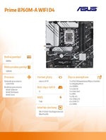 Placă de bază Prime B760M-A WIFI D4 s1700 4DDR4 HDMI mATX