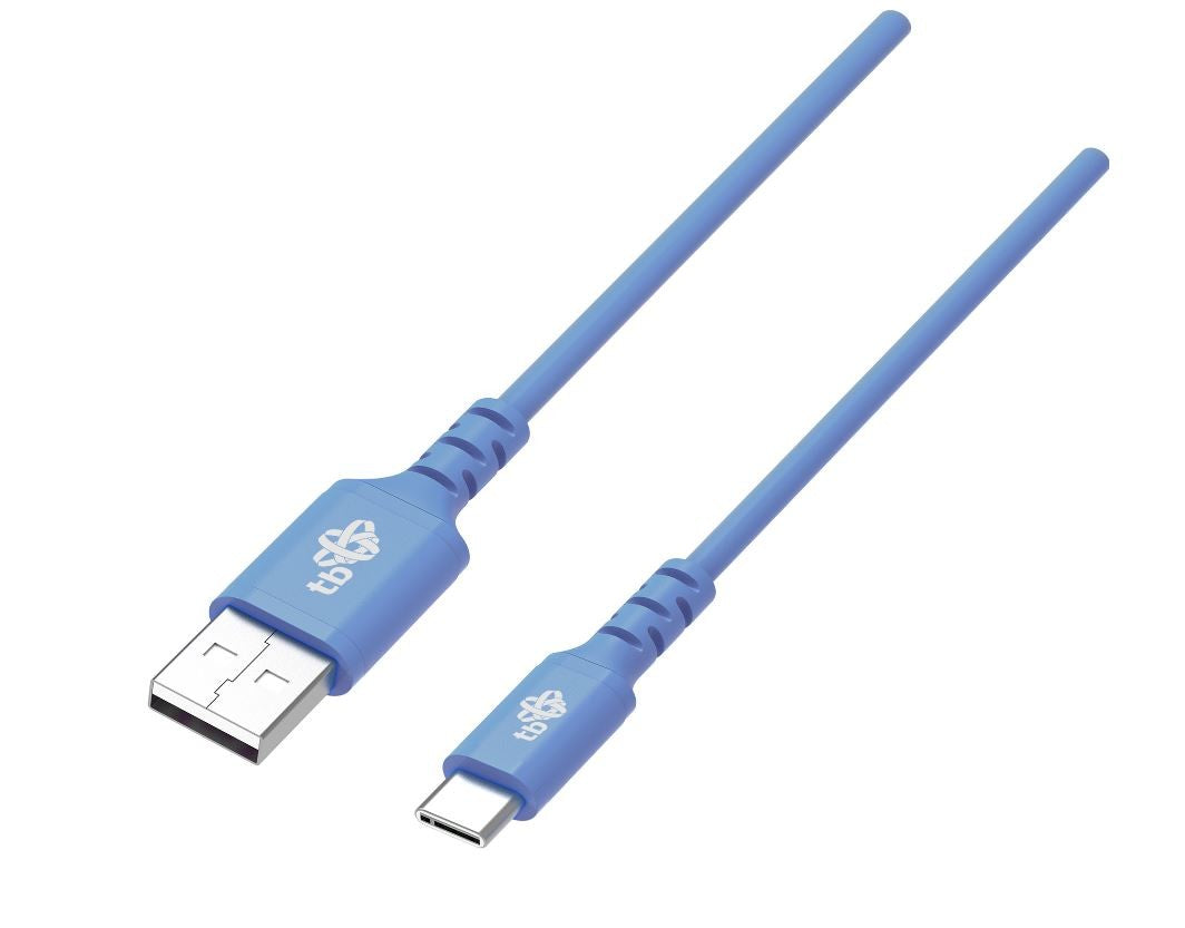 Cablu USB-USB C 1m Silicon Albastru Încărcare Rapidă