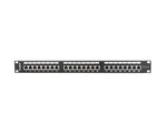 Patch Panel 24 Porturi 1U Cat.6 Negru Ecranat