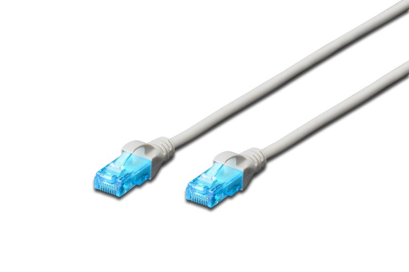 Cablu de conectare U/UTP cat.5e PVC 0.5m gri