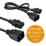 Cablu de alimentare pentru UPS | C20/C13 | 1,2 m