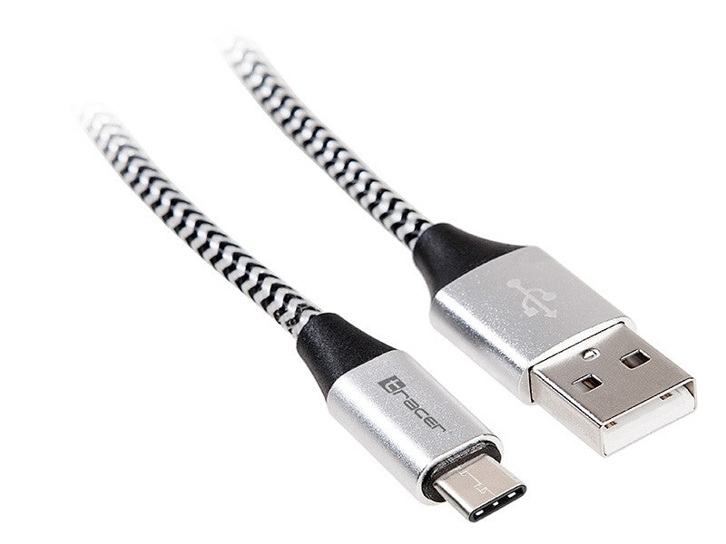 Cablu USB 2.0 Tip-C A Mascul - C Mascul 1.0m Negru și Argintiu