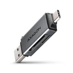 Cititor de carduri extern CRE-DAC USB 3.2 Gen 1 Tip-C + Tip-A SD/microSD