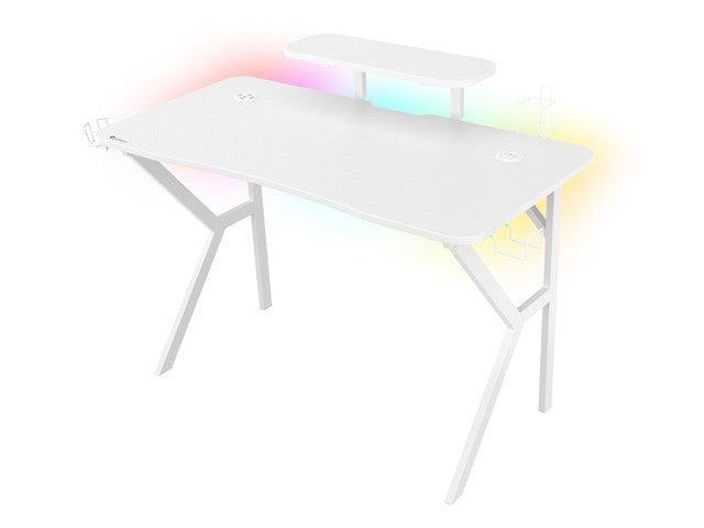 Birou de gaming Genesis Holm 320 RGB, alb