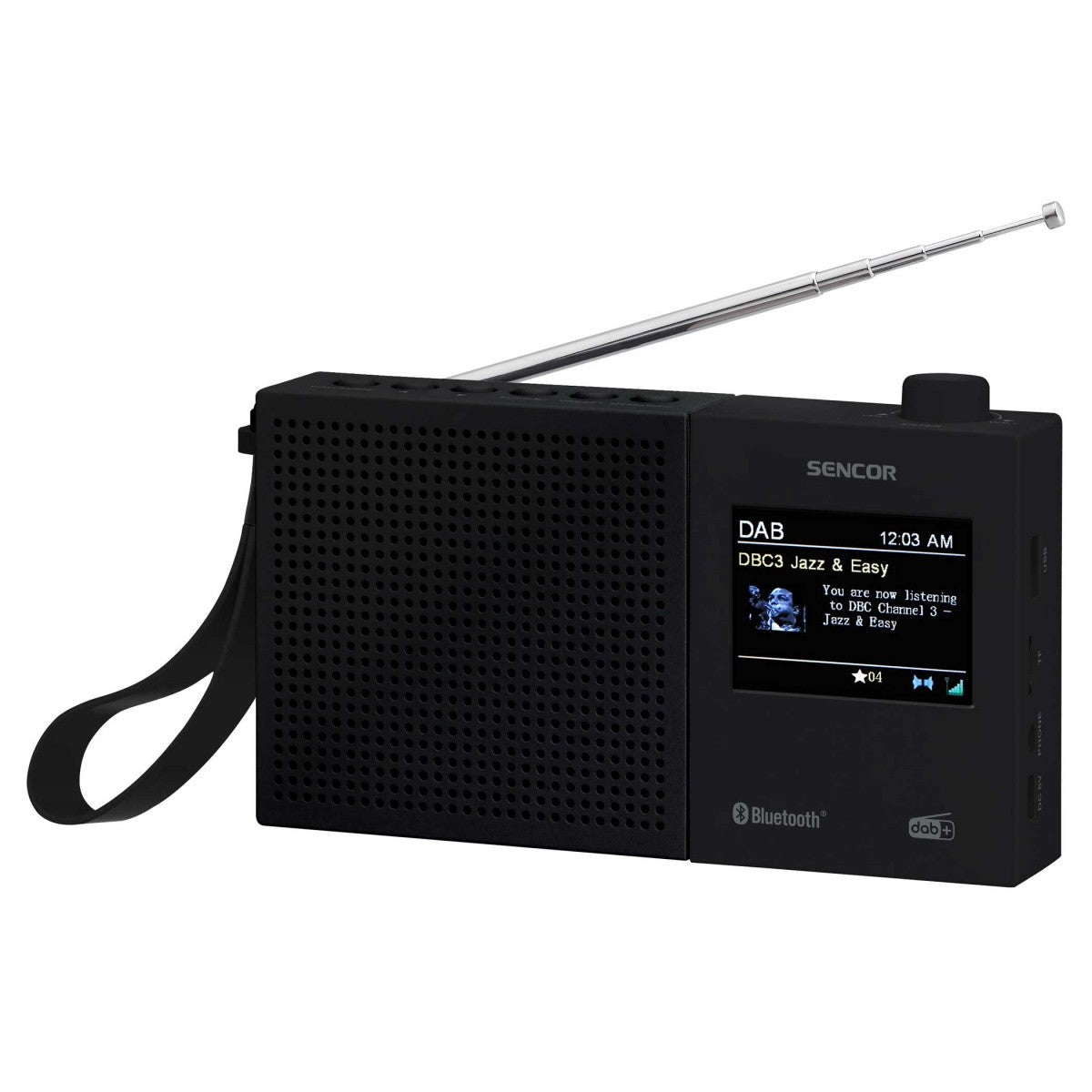 Radio digital DAB+, FM RDS SRD 7790B LCD 2.4 Bluetooth Baterie