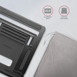 Suport laptop din aluminiu STND-L 10-17.3", 4 unghiuri de înclinare reglabile