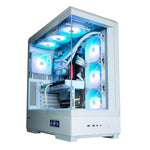 Obudowa P50 DS Alb Mid-Tower cu 4 ventilatoare ARGB