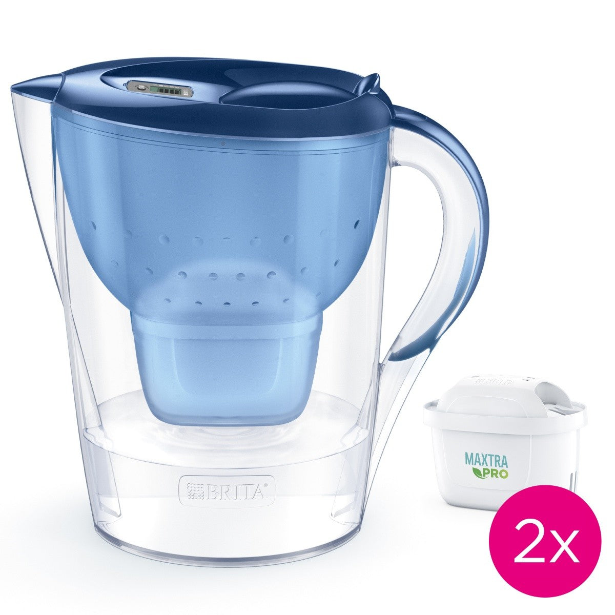 Cană filtrantă Marella XL de 3,5 l + 2 cartușe filtrante MAXTRA PRO Pure Performance, albastre