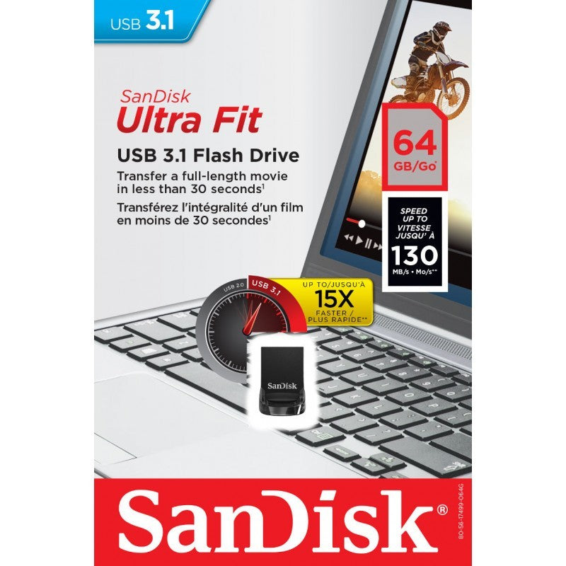 USB 3.1 ULTRA FIT 64GB 130MB/s