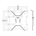 Suport de perete LCD/LED VESA 200x200, 23-42"