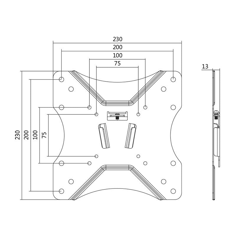 Suport de perete LCD/LED VESA 200x200, 23-42"