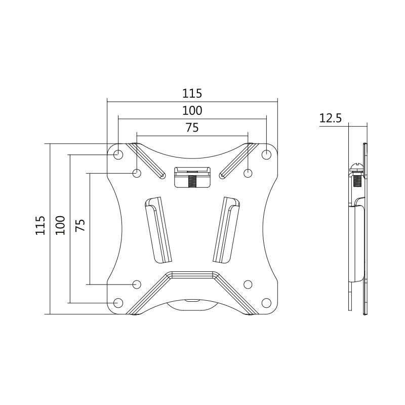 Suport TV de perete, 13-27 inci, max. 25 kg