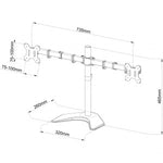 Suport L-21N pentru 2 monitoare LED/LCD 13-27 inci
