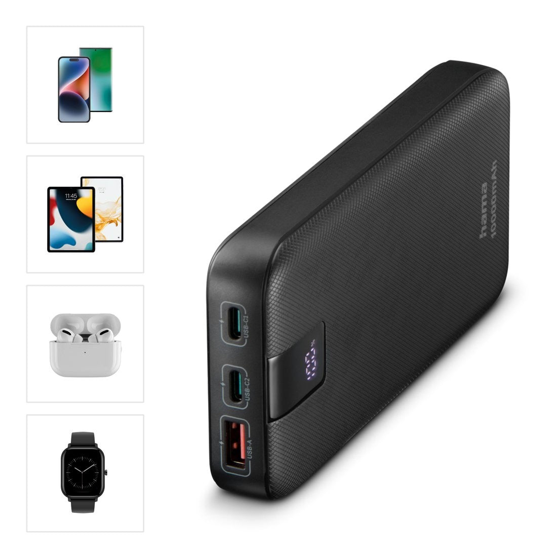 Pachet de alimentare PD 10000 mAh Antracyt