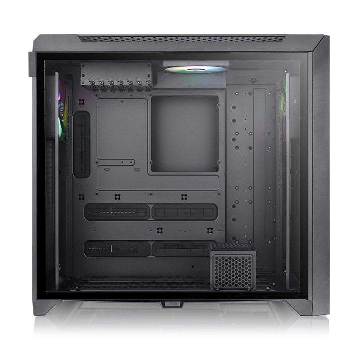 Carcasă CTE C750 Full Tower ARGB, sticlă securizată 14cmx3 - Negru