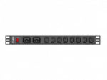 Unitate rack PDU 19 inch 1U 16A 2X C19 8X IEC C13 Negru C20