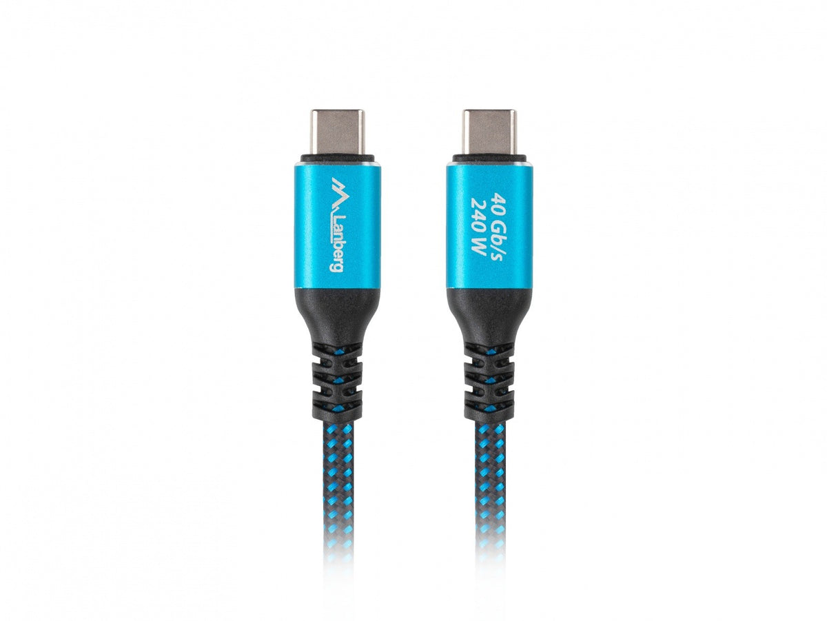 Cablu USB-C M/M USB4 0.5m 240W 8K 60HZ Negru-Albastru