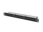 Patch Panel 48 Porturi 1U Cat.6 Negru