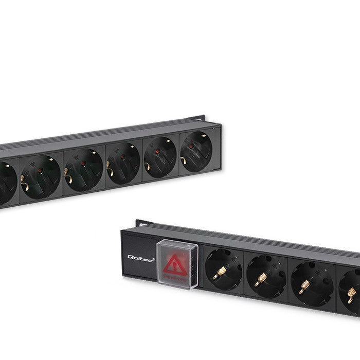 Prelungitor PDU pentru RACK | 16A | 16xSCHUKO | Vertical | 1.8m
