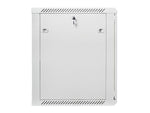 Dulap de instalare montat pe perete 19 inch 15U 600X600mm gri (ușă de sticlă)
