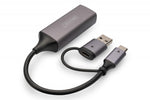 Adaptor de rețea cu fir USB 3.1 Tip C + USB A la 1x RJ45 2.5 Gigabit Ethernet 10/100/1000/2500Mbps