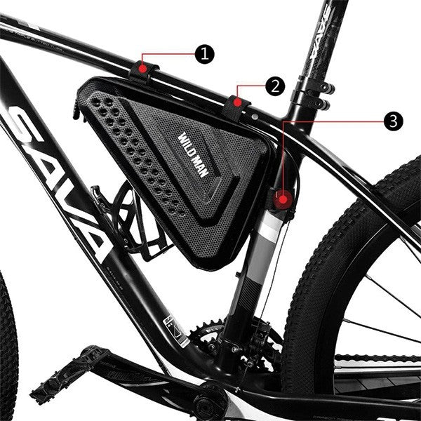 Geantă cadru ES19 1L suport bicicletă negru