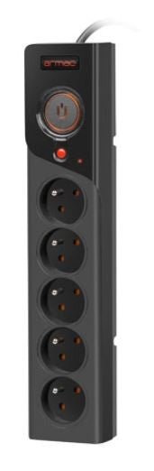 Prelungitor Z5 3m 5x230V 10A Z5/30/CZ negru