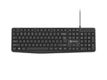 Tastatură Nautilus US Slim, neagră, 1,8 m