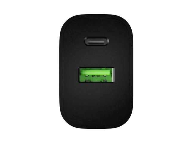 Încărcător de perete Ribera 1xUSB-A 1xUSB-C 20W Negru