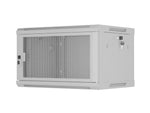 Dulap rack de perete de 19 inch, 6U, 600x450, cu uși perforate (pachet plat), gri