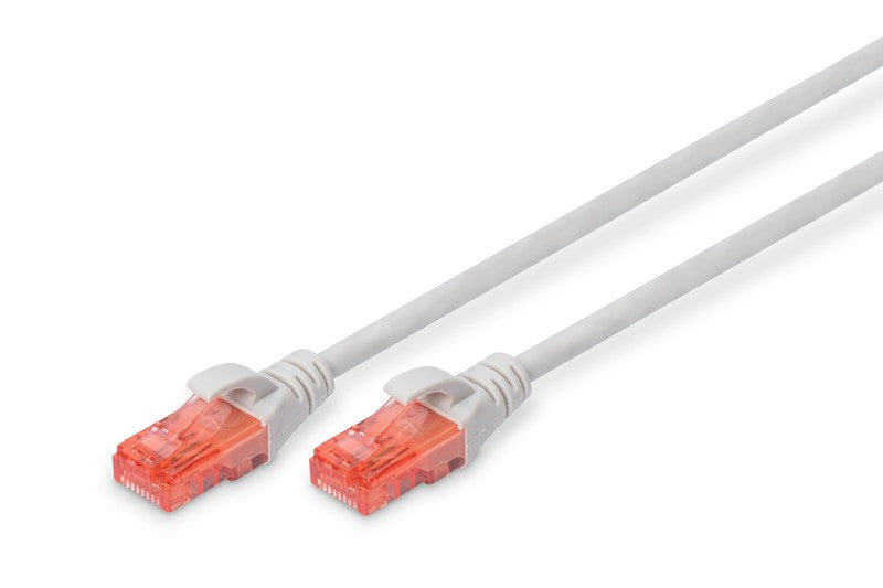 Cablu de conectare U/UTP cat.6 PVC 0.5m gri