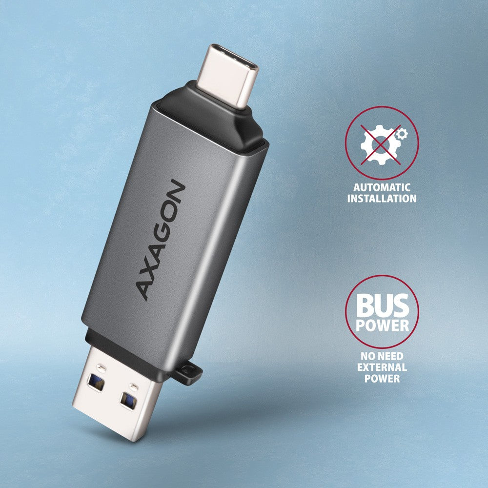 Cititor de carduri extern CRE-DAC USB 3.2 Gen 1 Tip-C + Tip-A SD/microSD