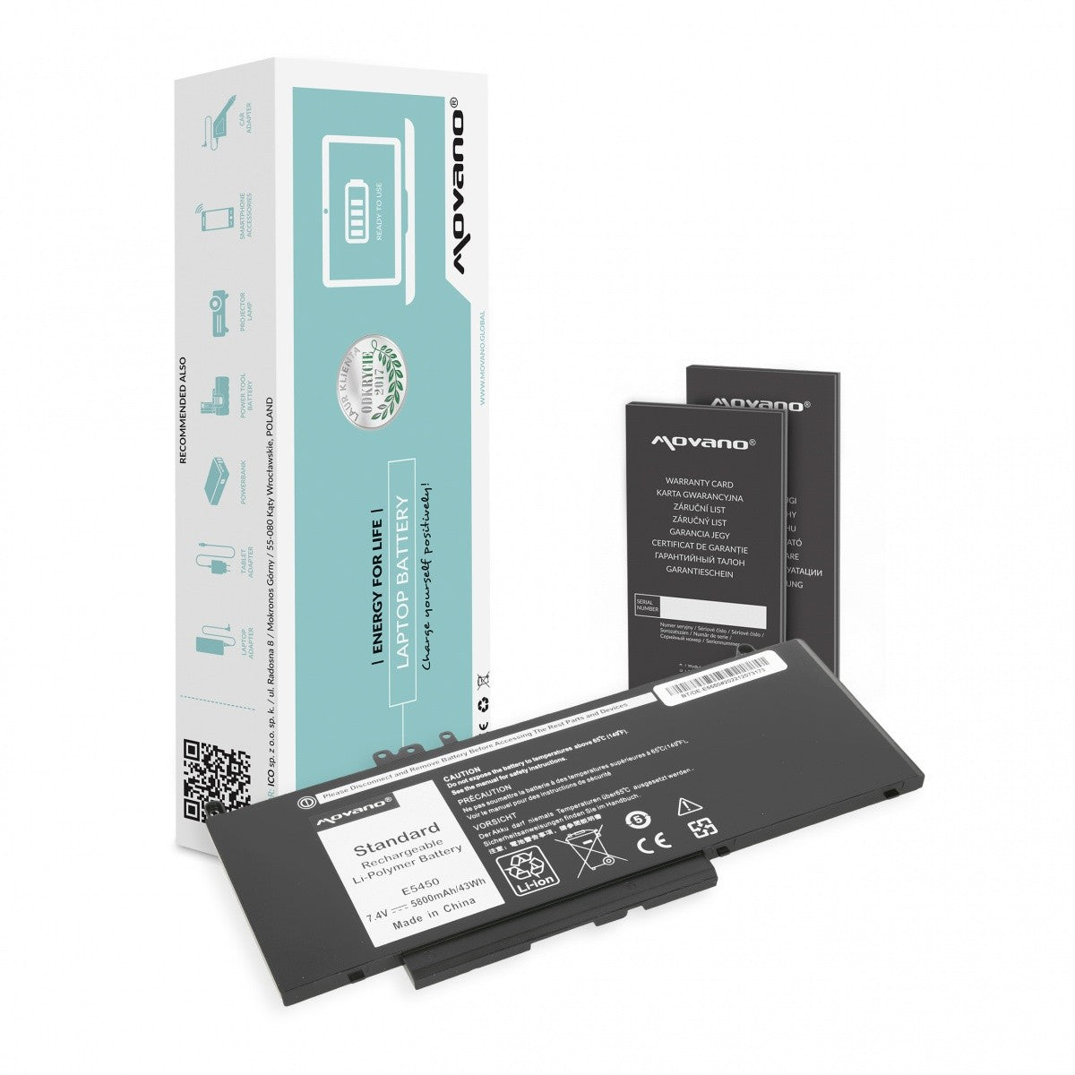 Baterie G5M10 WYJC2 8V5GX pentru Dell E5450 E5550 7.4v - 5800 mAh (43 Wh)