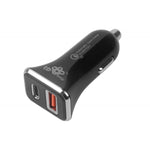Încărcător auto universal USB A+C QC
