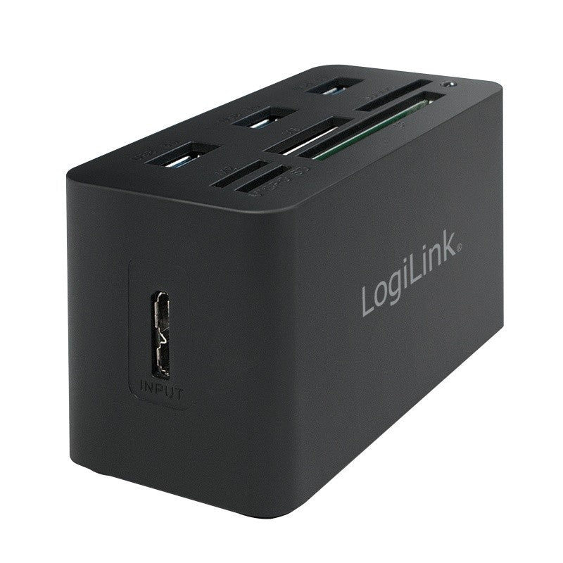 Hub USB 3.0, 3 porturi, cu cititor de carduri de memorie