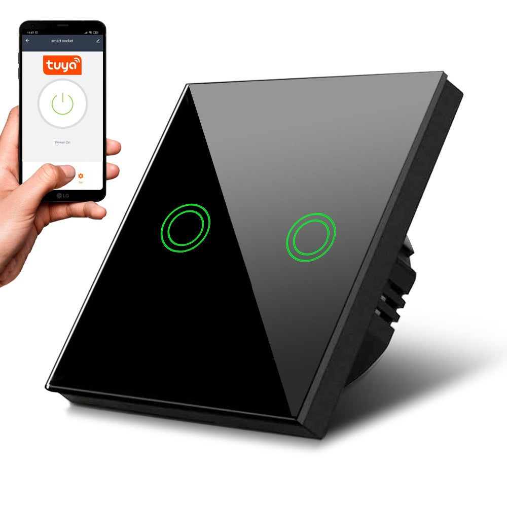 Întrerupător tactil SMART MCE714B cu Wi-Fi dual, negru