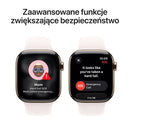 Carcasă din titan auriu de 46 mm pentru ceasuri seria 11 GPS + Cellular, curea sport roz pal - mărimea S/M