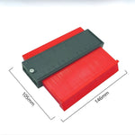 Sablon Masurare Contur, Flippy, Cu Rigla Integrata, pentru Copiere Unghiuri si Forme Neregulate, Plastic Rezistent,
