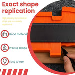 Sablon Masurare Contur, Flippy, Cu Rigla Integrata, pentru Copiere Unghiuri si Forme Neregulate, Plastic Rezistent,